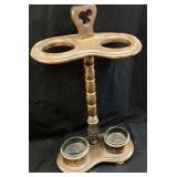 Antique Victorian Walnut Double Umbrella Stand