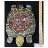 15ï¿½ï¿½ VTG.  TIN TURTLE FACE MASK WALL HANG