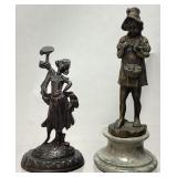 (2) BRONZE FIGURINES, 7ï¿½ï¿½ & 9ï¿½ï¿½ H