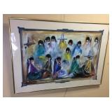 NAVAJO POWPOW CUSTO MATTED PRINT BY DEGRAZIA