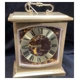 HOWARD MILLER BRASS BATTERY OP. ALARM CLOCK