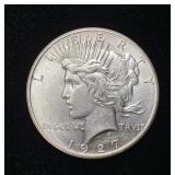 1927 SILVER PEACE DOLLAR, PHILADELPHIA MINT,