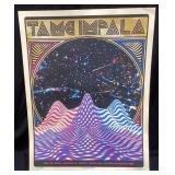 2019 TAME IMPALA CONCERT POSTER, ASHEVILLE, NC,