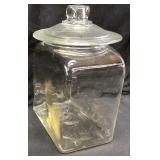 VINTAGE PLANTERS PEANUTS GLASS JAR w LID