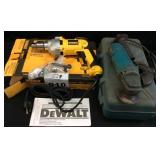 NEW DEWALT 1/2" DRILL WITH MAKITA GRINDER