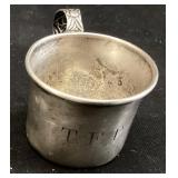 ANTIQUE STERLING SILVER BABY CUP STAMPED