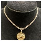 1866 14kt GOLD PICTURE LOCKET w EMBOSSED