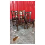 Lot of 4 Wooden Restaurant Chairs