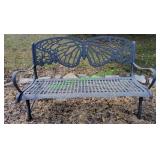 Cast Aluminum Park Bench with Butterfly Back