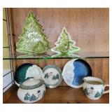 Holiday Dï¿½cor-Katie Brown tree platters and bowls