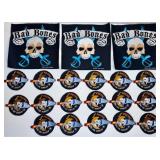 (70) DEATH HEAD SKULL PATCHES, PINS, DECAL