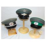 EAST GERMAN MILITARY COMMANDER DRESS HATS (12)