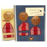 (3) WWII GOOD CONDUCT MEDALS - NAMED