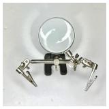 HELPING HANDS MAGNIFYING GLASS ADJUSTABLE 2 CLIPS