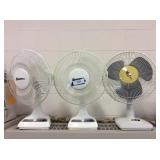 (3) Oscillating Desk Fans