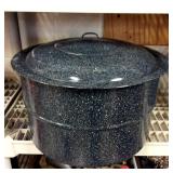 Large Granite Ware Pot & Lid