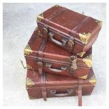 (3) Decorative Suitcases