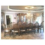 (14) pc AICO Dining Table,Chair and China Cabinet