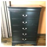 (5) Drawer Black Dresser