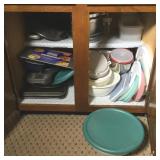 Lower Cabinet, Baking Pans, Plastic Ware