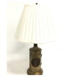 Lamp with Brass Lighted Base