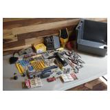 Tub of Tools-Hammer, Drivers, Tool Pouch & More