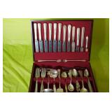 Assortment of Flatware & Case