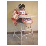 Baby Hi Chair & Doll "Wood"  Table Ht 29"