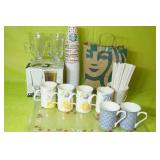 4 Coffee Glasses, 4 Roy Kirkham Design Bone China