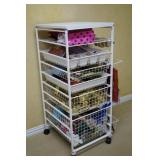 Elfa 5 Drawer Rolling Organizer "Contents not Inc"