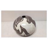 Brown & White South Western Pottery Vase