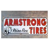 36" Porcelain Armstrong Tires single sided sign