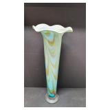 Vintage Hand Blown mid century Art Glass Vase