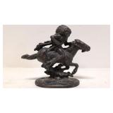 Vintage Cast Iron Horse with Indian