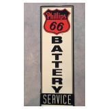 Phillips 66 Battery Service Sign