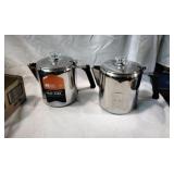 Glacier Stainless 6 Cup Percolators. (2)