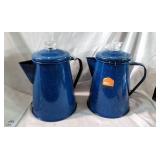 Pioneer Enamelware 9 Cup Percolators (2)