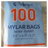 NEW Silver Mylar bags 250 bags / 100 pc. per bag