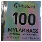 Mylar Holographic Rainbow colored bags 1 box