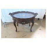 Carved Wood Occasional Table with