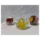 Hand-Blown Glass Paperweights