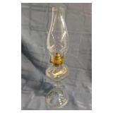 Clear Footed Mantle Oil Lamp