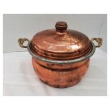 Turkish Hammered Copper Pot with Lid