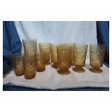 Anchor Hocking Lido Amber Glasses (10)