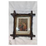 Vintage Adirondack Carved Wood Frame