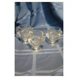 Vintage French Egg Cups Clear Glass