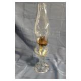 Glass Pedestal Oil Lamp