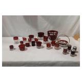 Ruby Red To Clear Souvenir Glass