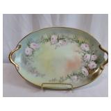 Vintage France GDA Hand Painted Signed Platter