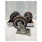 Lot of (4) 6" x 2" Swivel Caster Wheel